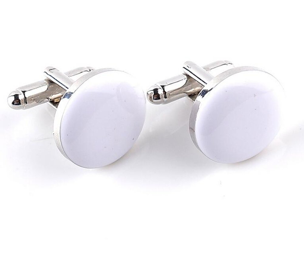 Hosaire Cufflinks Men's Fashion Round Cuff Link Delicate Cuff-link for Wedding Party
