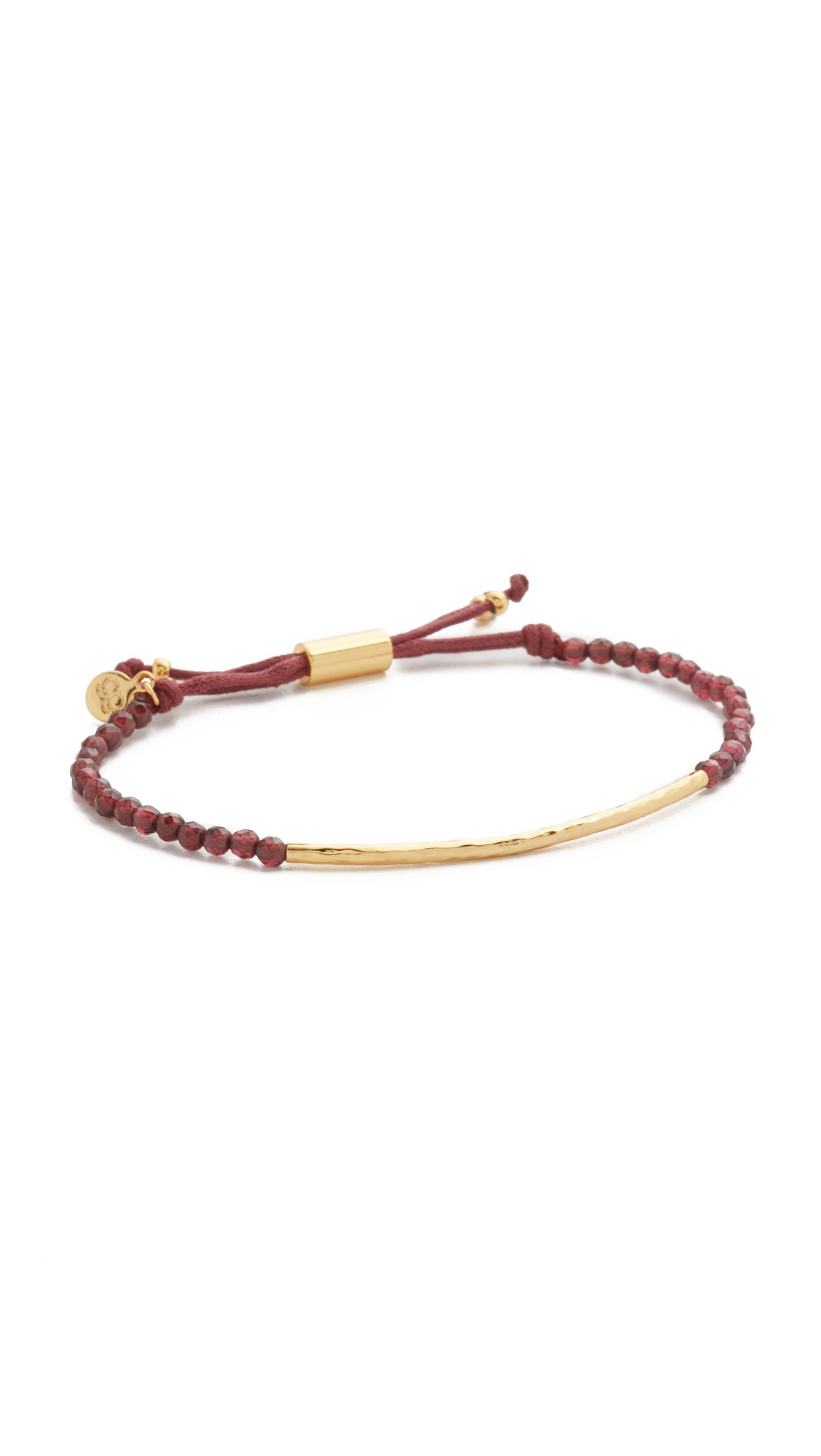Gorjana Women's Power Gemstone Bracelet for Energy, Gold/Garnet, One Size