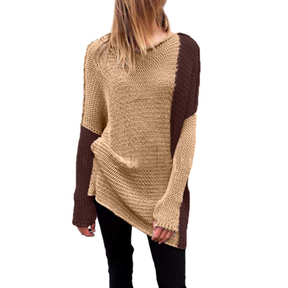 SMALLE ◕‿◕ Clearance,Sweater for Women, Long Sleeve Winter Sweatershirt Loose Solid Leotard Sweater