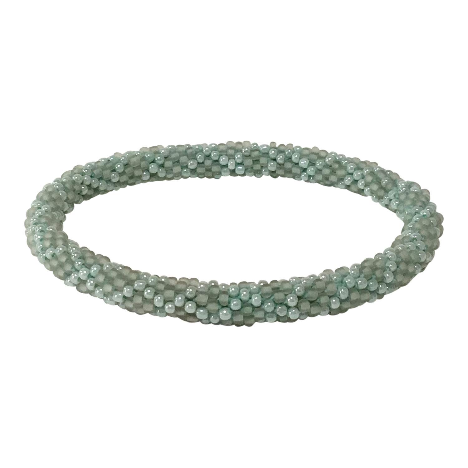 Aid Through Trade Beaded Roll-on Bracelet - Pale Seafoam