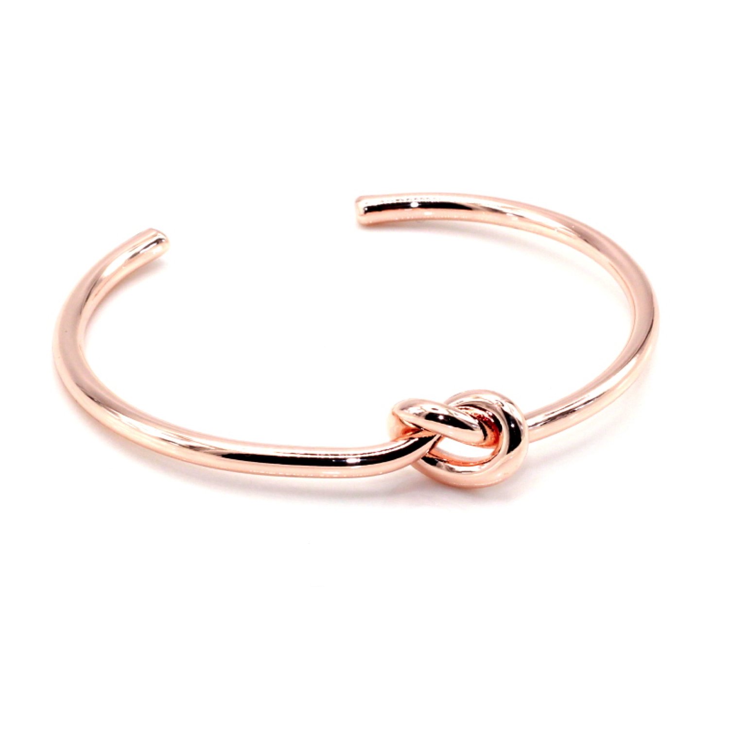 Maya Bracelets Circular Knot Cuff Bangle Bracelet (Rose Gold)