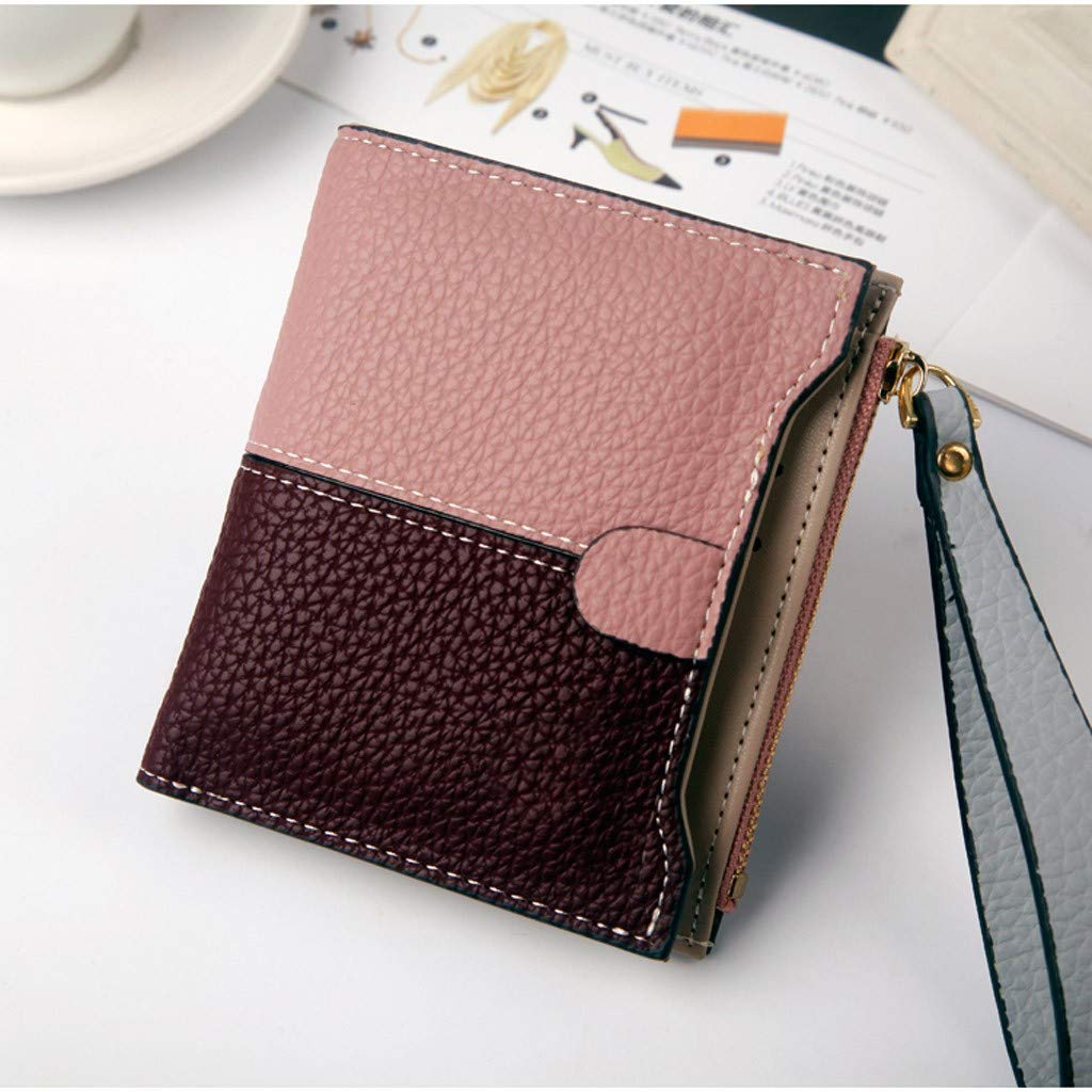 NRUTUP Fashion Short Women Purse Wallet Clutch Ladies Purses Card Holder Wallet Bags(11.3X0.5X9.5cm,Coffee)