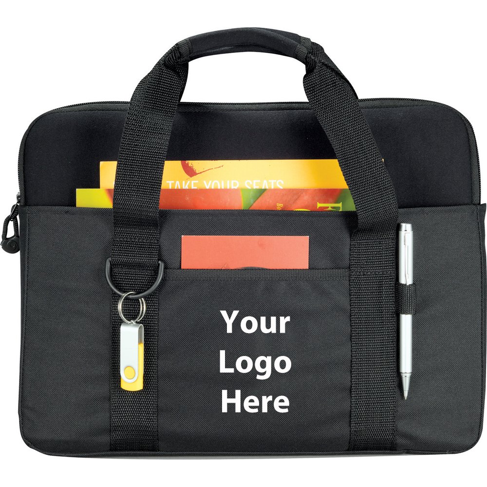 Tuck 15'' Computer Briefcase With Laptop Sleeve - 48 Quantity - $8.65 Each - PROMOTIONAL PRODUCT / BULK / BRANDED with YOUR LOGO / CUSTOMIZED