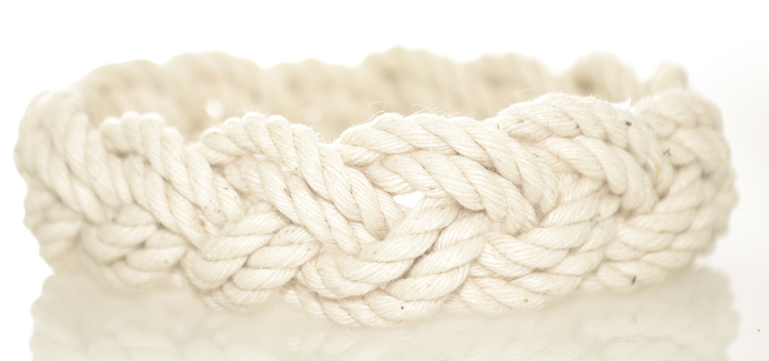 Mystic Knotwork Sailor Bracelet Made in USA (Large (Wrist 7-8 in) Narrow, Natural)