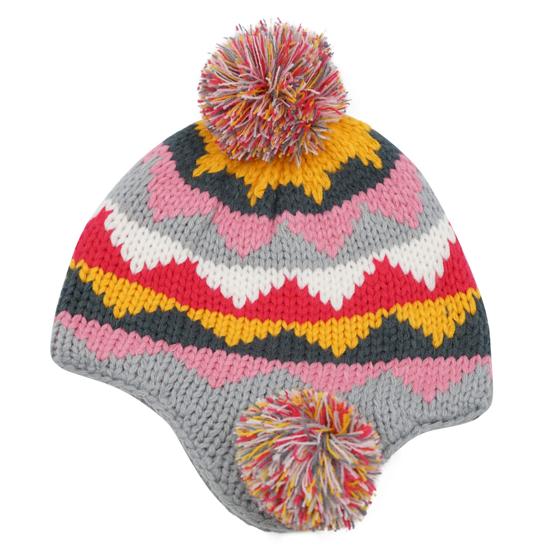 Connectyle Girls Boys Knit Kids Hat Cotton Lined Earflap Beanie Hat Warm Winter Beanies Skull Cap