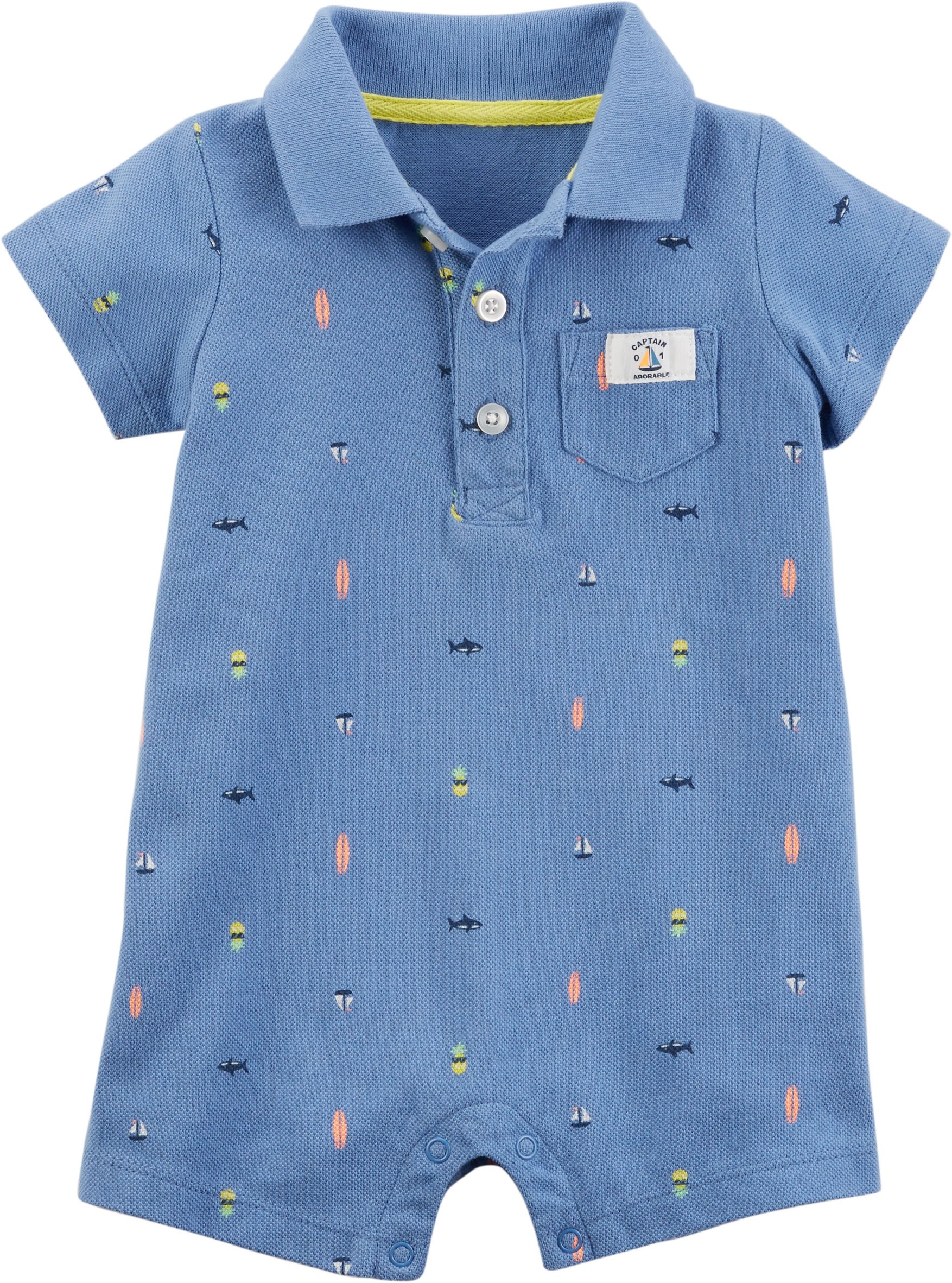 Carter's Baby Boys Whale Schiffli Creeper (24 Months, Blue Sea)